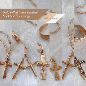 Cross Pendant Necklace & Earrings