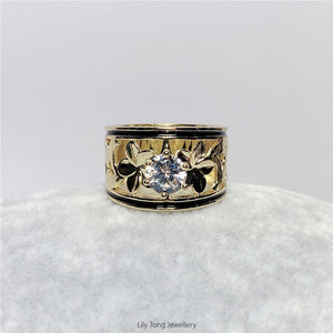 Cubic Zirconia Gold Plated Ring #GP4