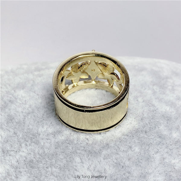 Cubic Zirconia Gold Plated Ring #GP4