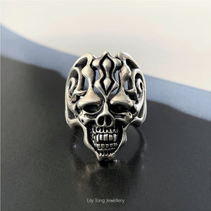 925 Silver Biker Ring #RS1